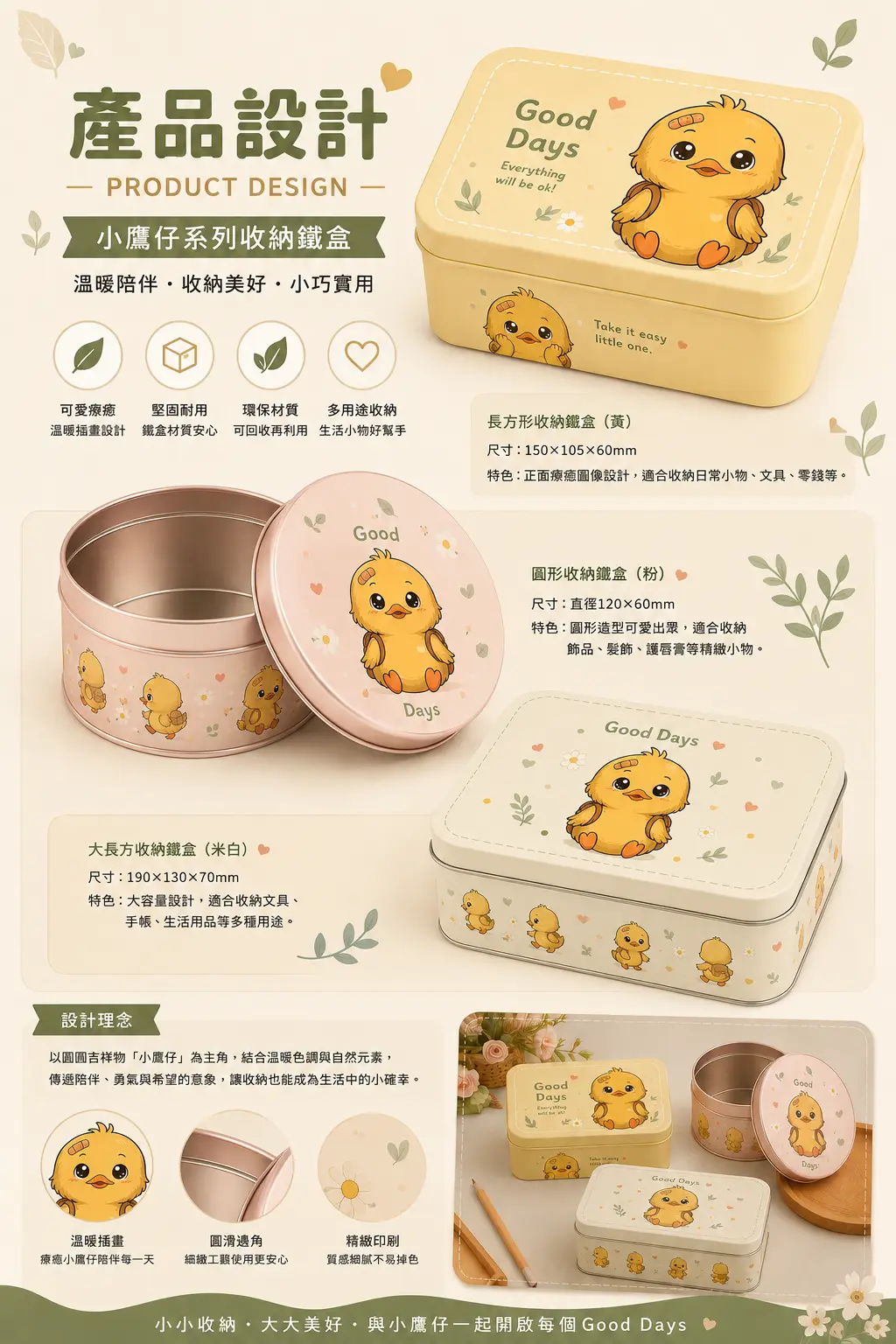 小雞鐵盒商品設計整理