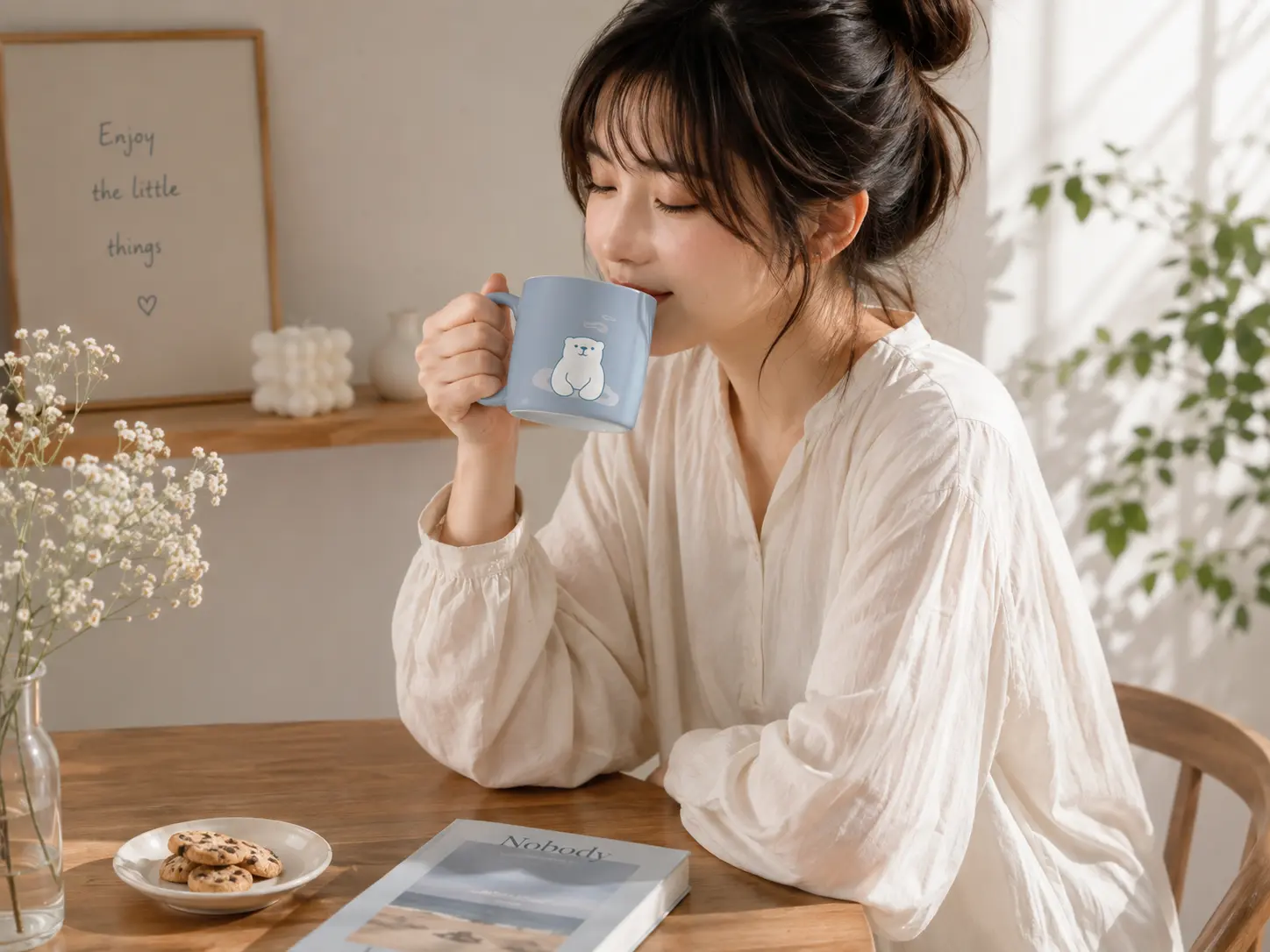 冒煙北極熊馬克杯情境